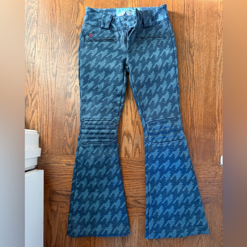 Perfect Moment Blue Houndstooth Ski Pants